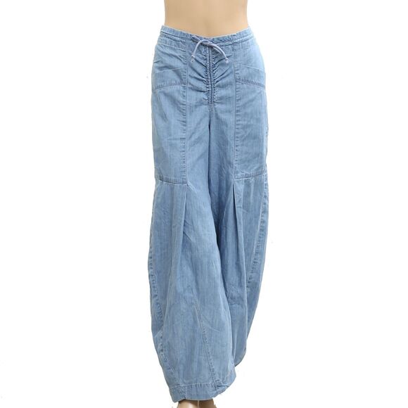 Free People Castaway Slouchy Pull-On Jeans Pants Wide Leg Cotton M NEW 283089 - Picture 5 of 8